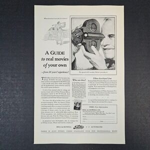 1927 Filmo Bell & Howell Automatic Movie Camera Vintage Print‎ Ad Golfer Chicago